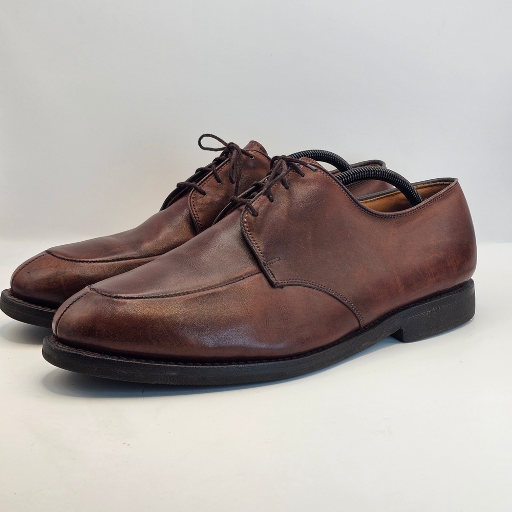Allen Edmonds Kennett Mens 11 3E Brown Leather Split Toe Derby Shoes 9564 USA